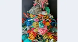 a pile of colorful objects