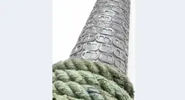 a rope wrapped around a tube
