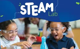 a group of kids in a science lab