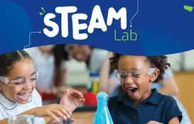 a group of kids in a science lab